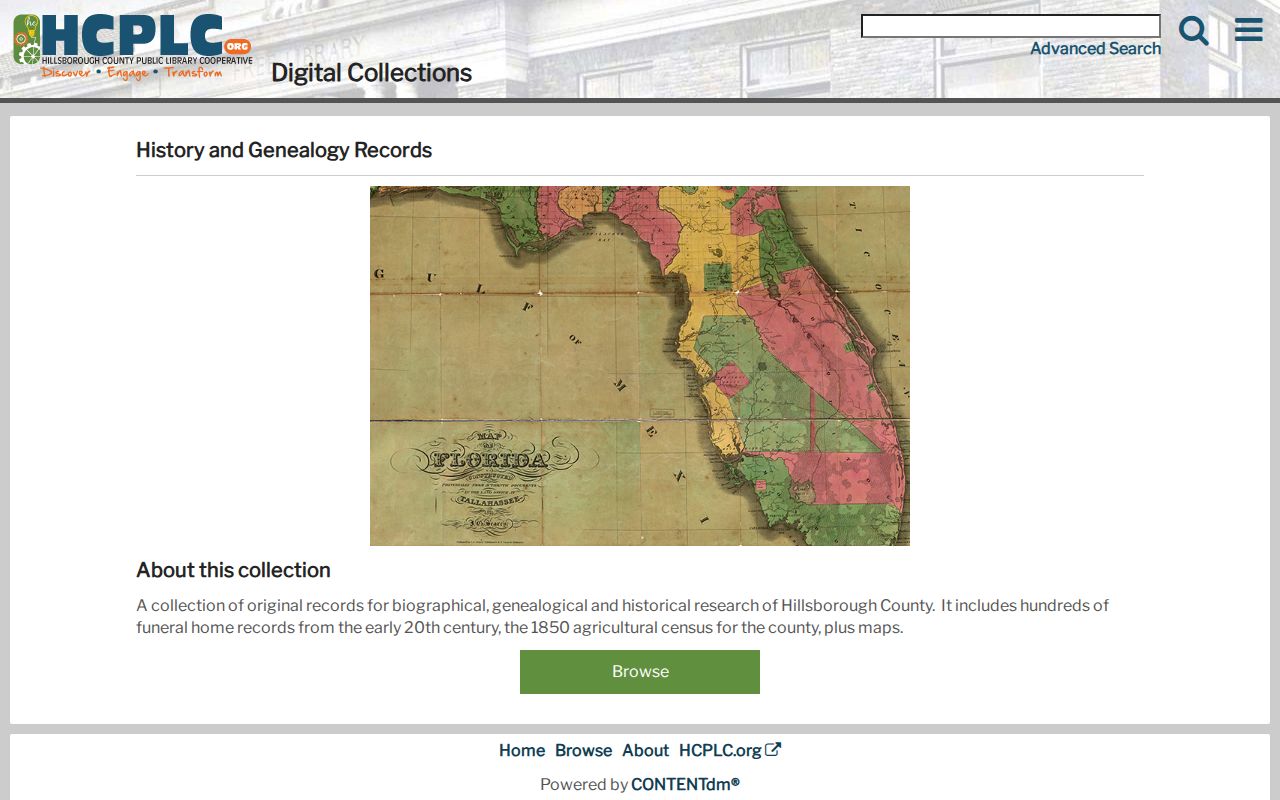 HCPLC History and Genealogy Records digital collection