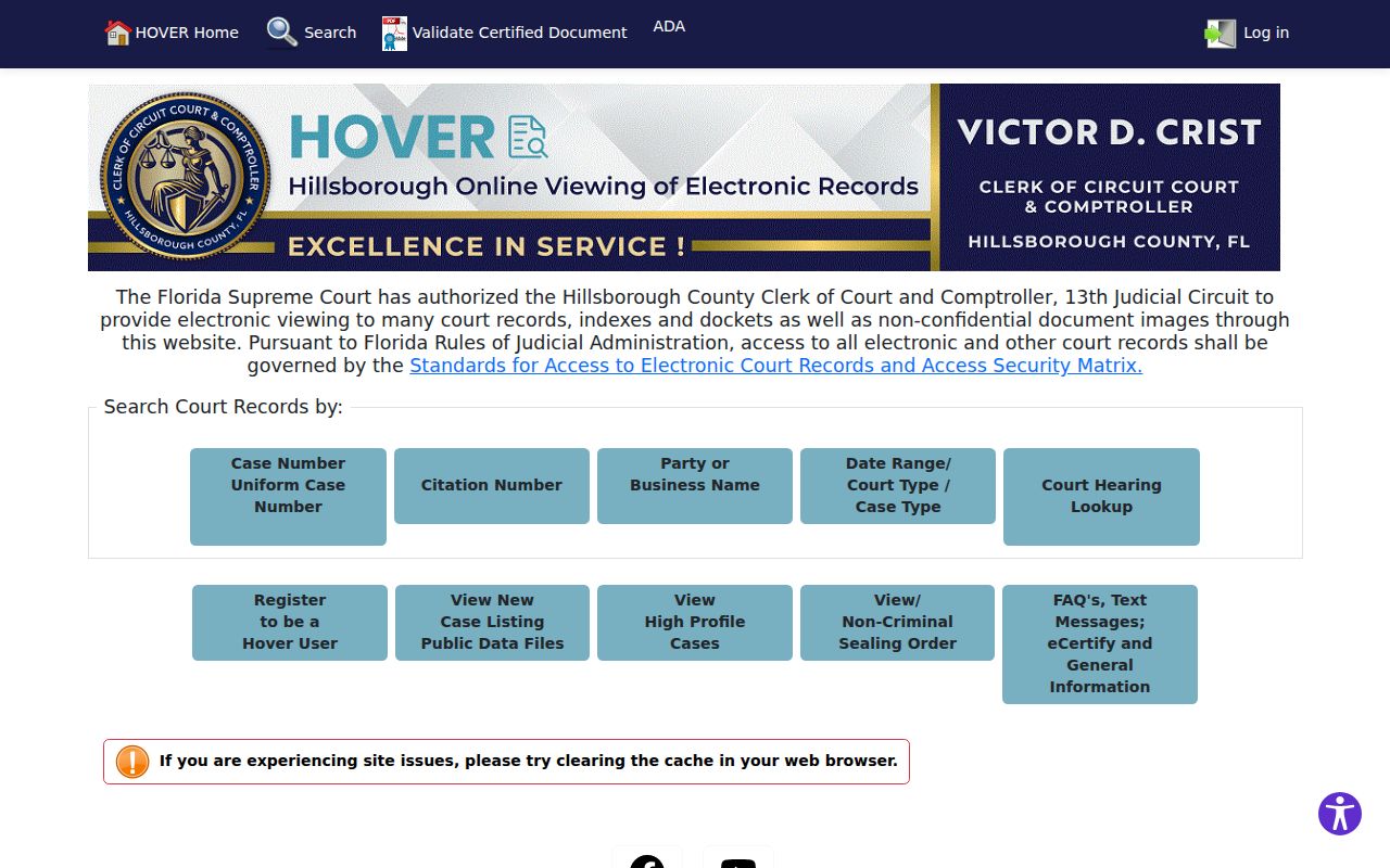 Hillsborough County residents directory HOVER lookup