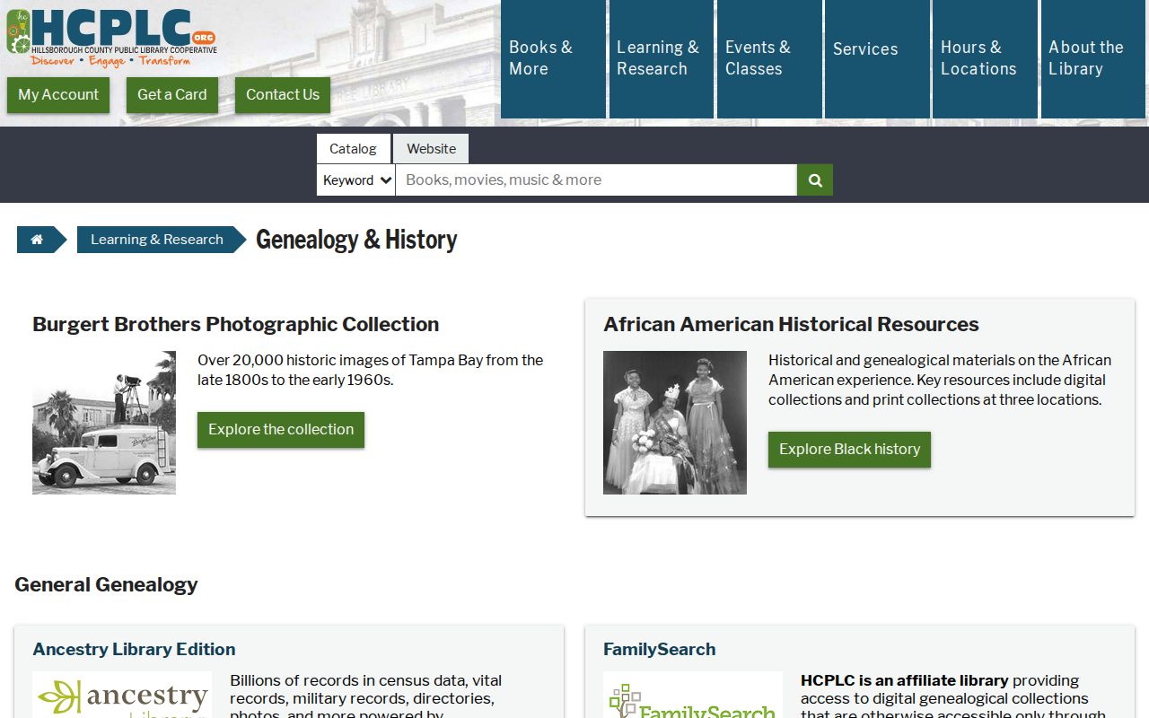 Hillsborough County residents directory library genealogy